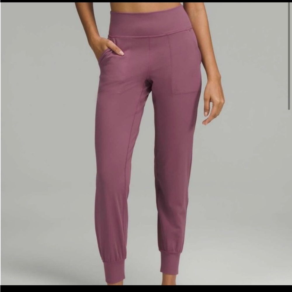 Lululemon align cropped high rise joggers 25” vintage plum size 6